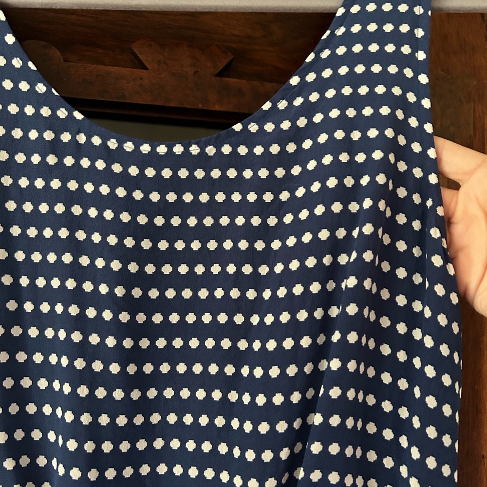 Marc by Marc Jacobs Blue and White Polka Dot Midi Dress Sz 10 - Picture 4 of 10